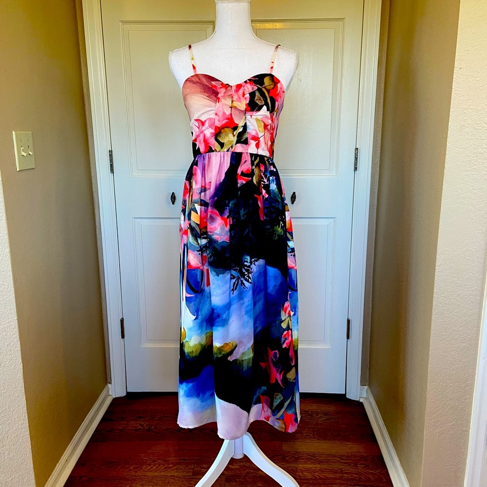Corey Lynn Calter Watercolor Midi Dress